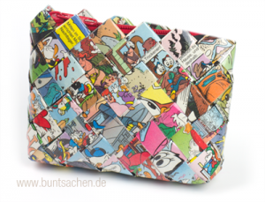 Geldbeutelchen aus Papier, in Candywrapper-Technik gefertigt